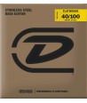 Bass strings set Stainless steel flat wound 40-100 Short scale