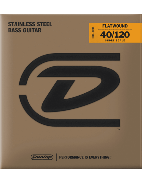 Bass 5 strings set Stainless steel flat wound 40-120 Short scale