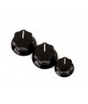 Jazz Bass Knobs, Black (Set of 3)