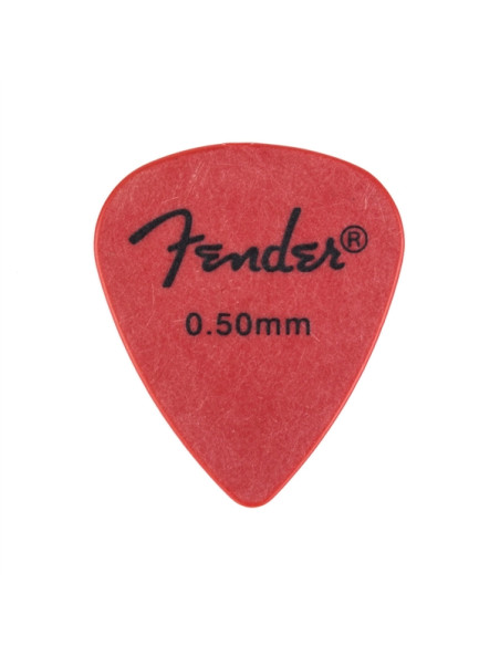 Lot de 12 médiators Fender 351 Shape Touring Red thin