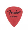 Lot de 12 médiators Fender 351 Shape Touring Red thin