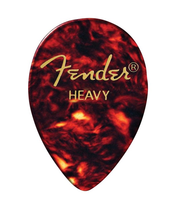 Lot de 12 médiators Fender 358 Shape Classic Celluloid heavy