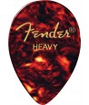 Lot de 12 médiators Fender 358 Shape Classic Celluloid heavy