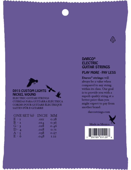 Electric strings Nickel Custom Light 11-48