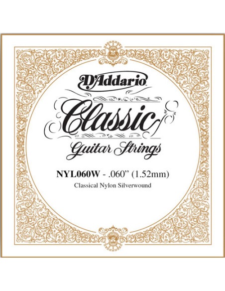 Single Classical Guitar Silver Wound 060