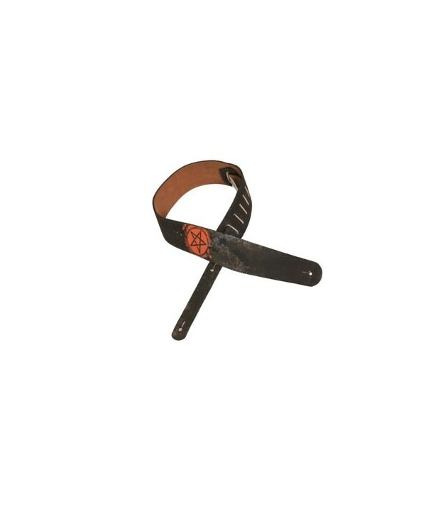 Planet Waves Stoned Leather Guitar Gurt Pentagram design 