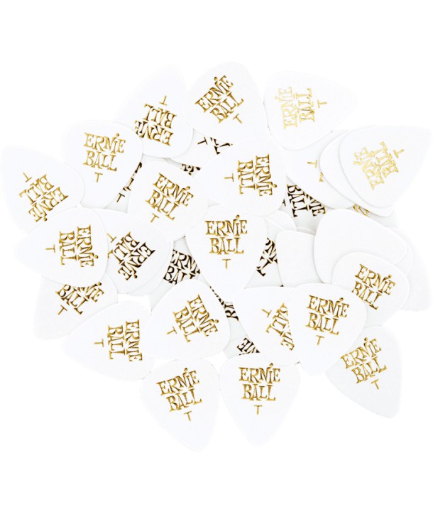 Lot de 6 médiators Standards fins blancs