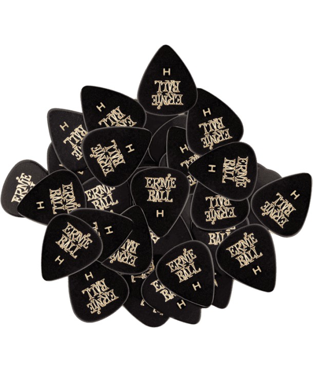 Lot de 6 médiators Standards heavy noirs