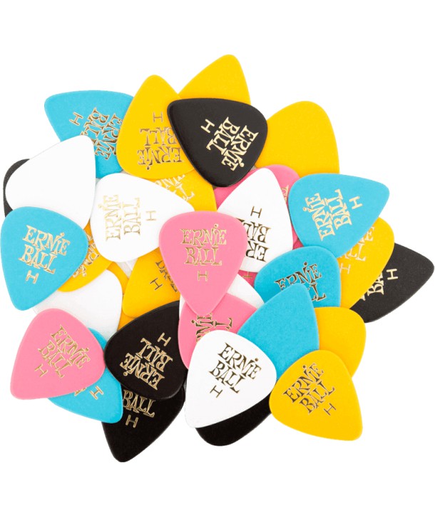 6-Pack standard Plektren heavy mixed color