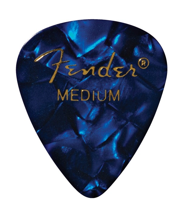 Lot de 6 médiators Fender 351 Shape Premium medium blue moto