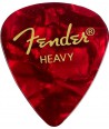 Lot de 6 médiators Fender 351 Shape Premium heavy red moto
