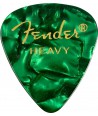 Lot de 6 médiators Fender 351 Shape Premium heavy green moto