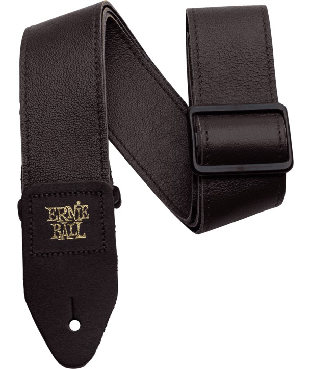 Courroie Ernie Ball en cuir italien marron