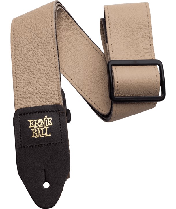 Courroie Ernie Ball en cuir italien tan