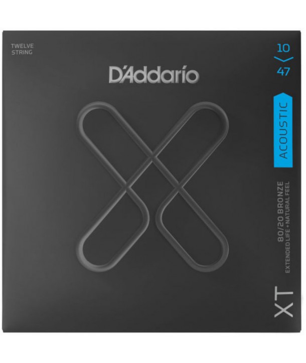 Juego de 12 cuerdas folk XT Bronze 80/20 Extra light 10-47