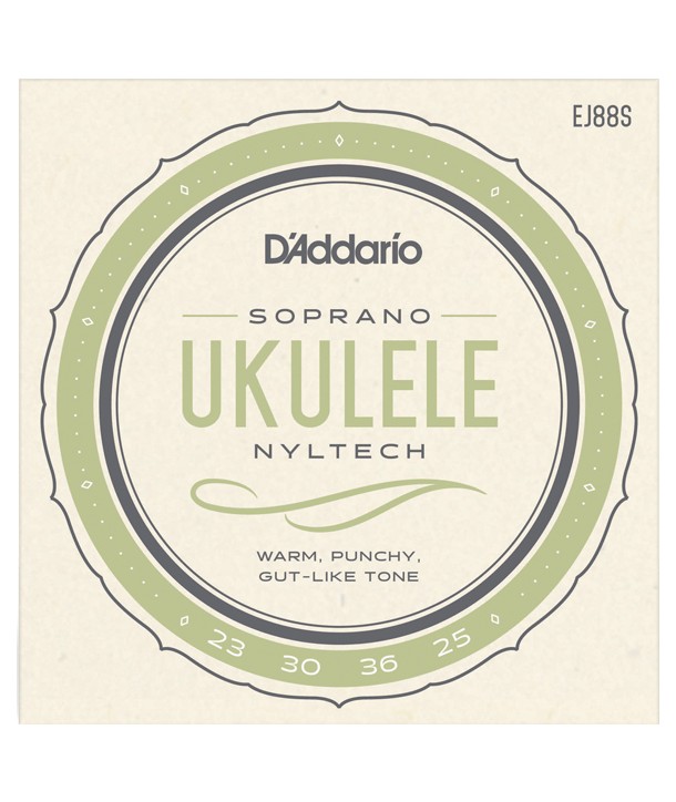 Jeu de cordes pour Ukulélé Soprano Nyltech en Nylon naturel