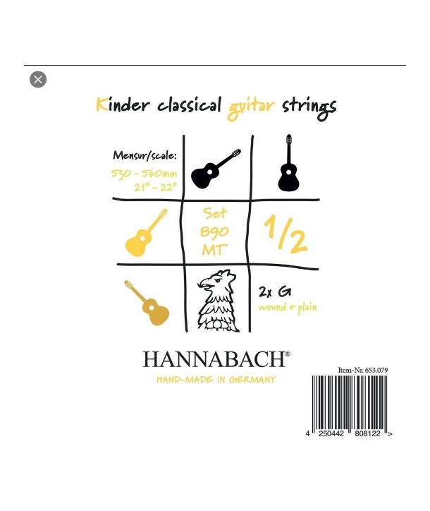 Klassikgitarre-Saiten Serie 890 1/8 Kindergitarre Mensur: 44-48CM