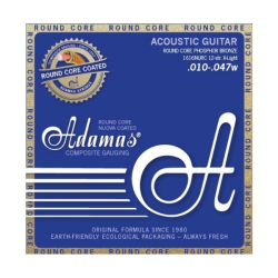 Jeu de cordes pour guitare acoustique Adamas Nuova Phosphor bronze Coated réedition tension Légère Réedition historique 12 Corde