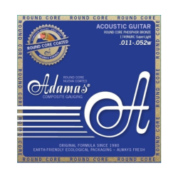 Jeu de cordes pour guitare acoustique Adamas Nuova Phosphor bronze Coated réedition Tension Très Legere Réedition historique