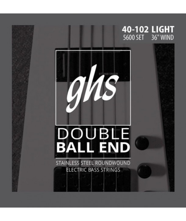 Jeu de cordes Basse Double Boules Light 40-102 filé rond STAINLESS STEEL