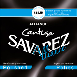 Corde Ré à l'unité Cantiga filé argent poli Tension forte
