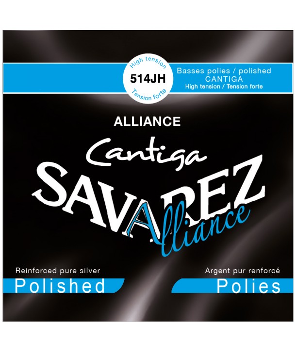 Corde Ré à l'unité Cantiga filé argent poli Tension forte