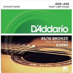 Jeu de cordes folk American Bronze 85/15 Super-light 9-45