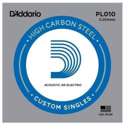 Lot de 5 Cordes unité 10 électrique ou acoustique acier plein