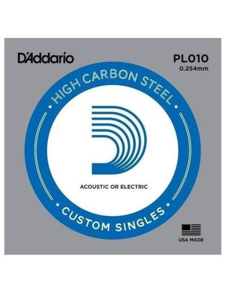 Lot de 5 Cordes unité 10 électrique ou acoustique acier plein
