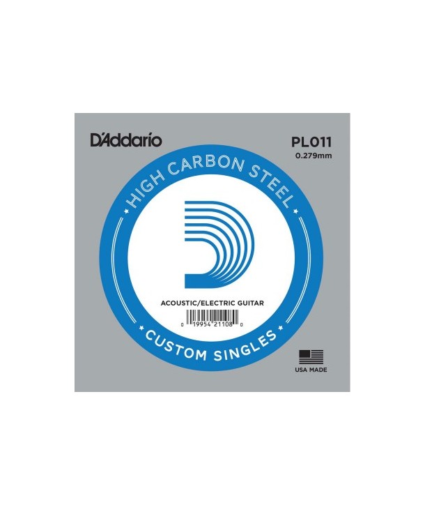 5-Pack Einzelsaite für E-Gitarre oder Westerngitarre Plain Steel 11