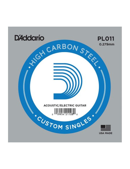 Acoustic or electric 5 single strings Plain Steel 11