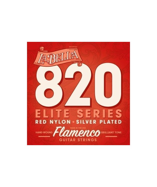 Jeu de cordes classique Série Elite Flamenco Nylon Rouge 820