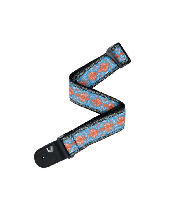 Courroie D'Addario Eco-Comfort jacquard tissé bleu et orange