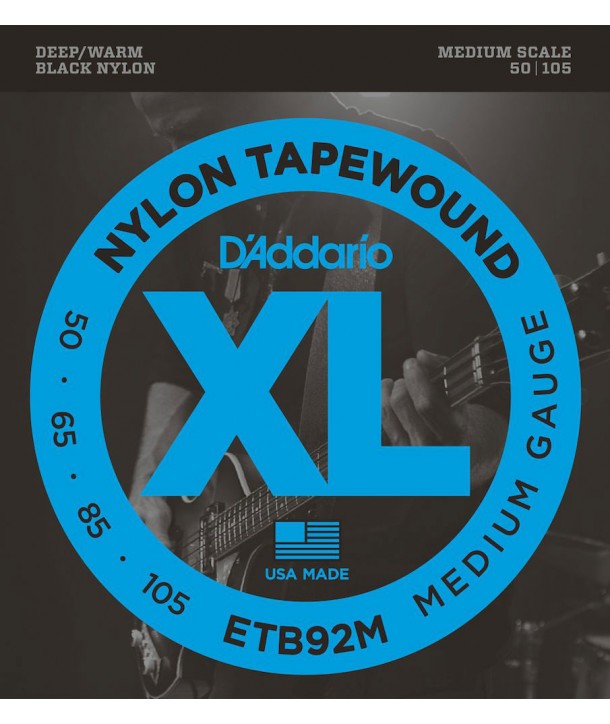 Jeu de cordes Basse XL Medium 50-105 filé rond nickel Short scale