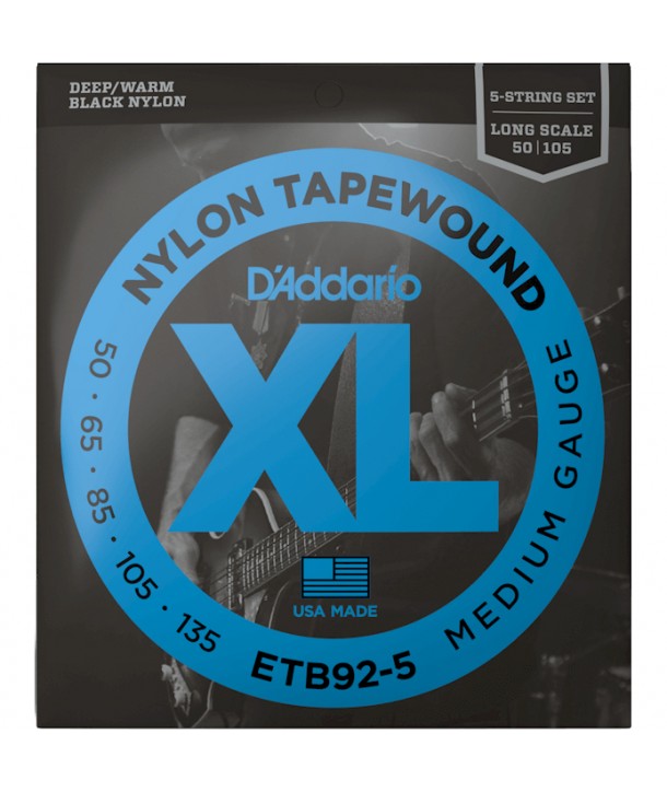 Jeu de 5 cordes Basse nylon tapewound medium 50-135