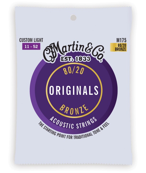 Jeu de cordes folk 80/20 bronze Custom-Light 11-52