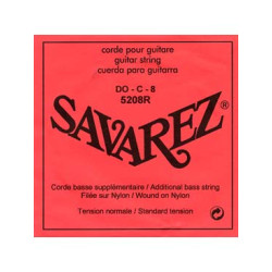 Corde unité Do grave - Rouge Tension Normale - Filé argent