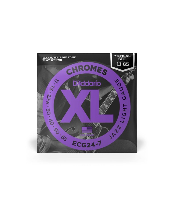 Juego de 7 Cuerdas eléctrica chrome jazz light 11-65