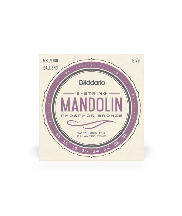 Jeu de 8 cordes pour Mandoline en phosphore bronze Medium-Light