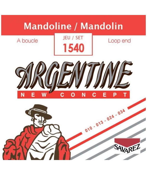 Jeu de cordes standard Acier nu pour Mandoline Argentine